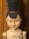 Folk Art Soldier Drummer Boy Sculpture Hand Carved Painted Statute Shabby Chic