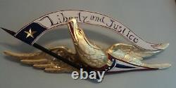 Folk Art Traditional Bellamy Style Eagle Wood Carving American