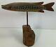 Folk Art Wood Carved & Painted Pike Fish 10 Inches Long