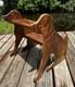 Folk Art Wooden Dog Library Step Stairs Carved Design Decor