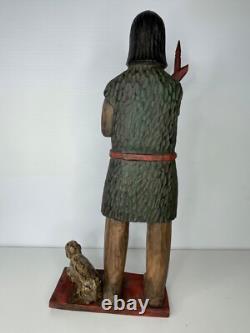 Folk Art from New Mexico Estate Santo Bulto Wood Carved St John the Baptist 21