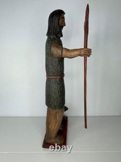 Folk Art from New Mexico Estate Santo Bulto Wood Carved St John the Baptist 21
