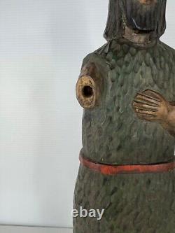 Folk Art from New Mexico Estate Santo Bulto Wood Carved St John the Baptist 21