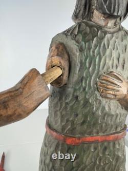 Folk Art from New Mexico Estate Santo Bulto Wood Carved St John the Baptist 21
