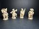 Folk Art Clown Figurine Hand Carved Wooden Slovakia 3 Very Detailed Unpainted