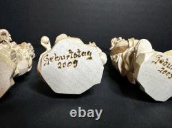 Folk art clown figurine hand carved wooden Slovakia 3 Very Detailed Unpainted