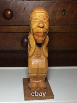 Folk art hand carved wooden nutcracker
