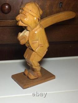 Folk art hand carved wooden nutcracker