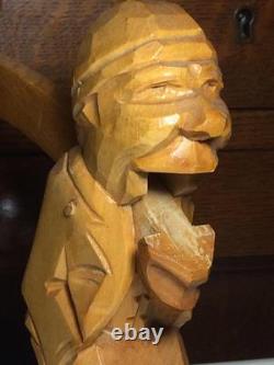 Folk art hand carved wooden nutcracker