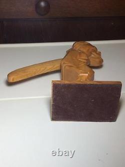 Folk art hand carved wooden nutcracker