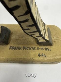Frank Pickle Georgia Outsider Folk Art Carved Painted Wooden Zebra 1985 C10