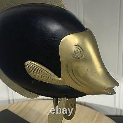 Frederick Cooper American Folk Art 29 Wood & Brass Angel Fish Sculpture Set