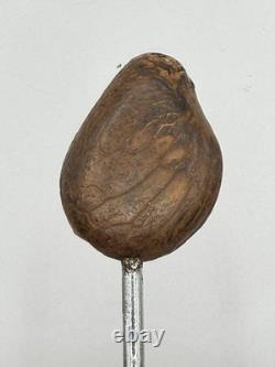 French Carved Corozo Nut Corkscrew Folk Art