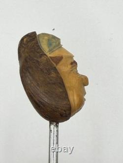 French Carved Corozo Nut Corkscrew Folk Art