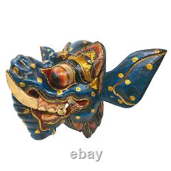 Ganesha Elephant Mask Balinese folk art Remover of Obstacles Hand Carved wood