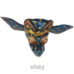 Ganesha Elephant Mask Balinese folk art Remover of Obstacles Hand Carved wood
