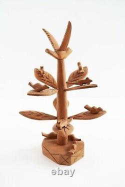 George Lopez Cordova Carving New Mexico Folk Art Master Tree Animals Sculpture