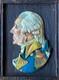 George Washington Hand Carved & Painted Antique Profile Bust, New England Estate