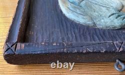 George Washington Hand Carved & Painted Antique Profile Bust, New England Estate
