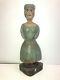 Great 15 Carved And Painted Folk Art Figure Of A Woman