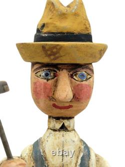 Great 2004 Folk Art Hand Carved Farmer by Robert Holland East Longmeadow Mass 8