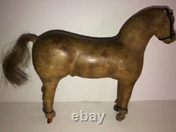 Great Antique American Carved And Painted Stallion Folk Art Horse