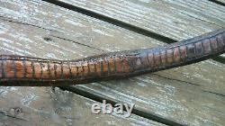 Great Antique Primitive Folk Art Cane Walking Stick Carved Dragon Snake