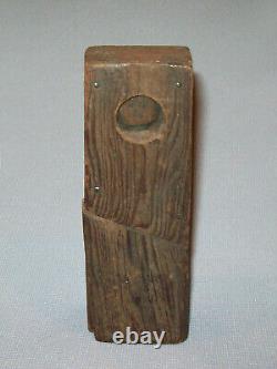 Great Old Antique Vtg Ca 1900s Erotic Folk Art Wooden Man in Coffin With Window