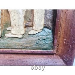 Greek Folk Art, hand carved, rich color, wood, lightweight, small fishing town
