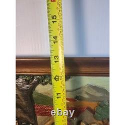 Greek Folk Art, hand carved, rich color, wood, lightweight, small fishing town