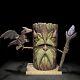 Green Man Wood Carving Wood Spirit Folk Art Fantasy Art