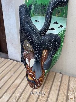 Guerrero Mexican Folk Art Carved Wood Mask, Face with Monkey- 12 Jungle Scene