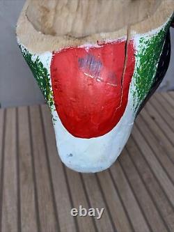 Guerrero Mexican Folk Art Carved Wood Mask, Face with Monkey- 12 Jungle Scene