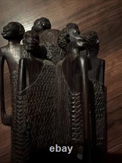 Guinea Wood Sculpture Hand Carved Statue Bust Tribe