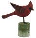 Hand Carved Cardinal Pennsylvania Dutch Usa Wood Folk Art Bird Ben Hoover