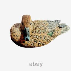 HAND CARVED PAINTED SIGNED FOLK ART WOOD DUCK DECOY PINTAIL Mike & Nancy Scherer