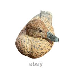 HAND CARVED PAINTED SIGNED FOLK ART WOOD DUCK DECOY PINTAIL Mike & Nancy Scherer