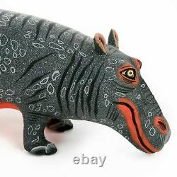 HIPPO Oaxacan Alebrije Animal Wood Carving Mexican Art Sculpture Eleazar Morales