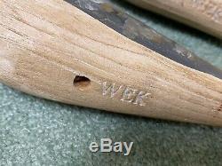 HTF William Kirkpatrick WEK Shorebird Folk Art Carved Wood Decoy Stringer of 3