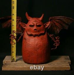 Halloween Decor, Little Demon Wood Carving, Chainsaw Carving, Wood Art, SHRUM