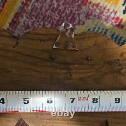 Hand Carved African Elephant Wall Sculpture Ghana Wooden Folk Art Tribal Decor