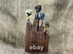 Hand Carved African Mahogany Sculpture Tribal Tree of Life Style Folk ART