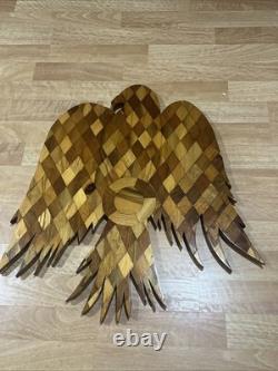 Hand Carved American Bald Eagle Wall Large Sculpture Plaque Folk Art 36 T