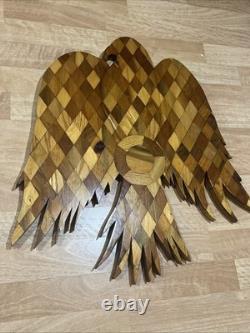 Hand Carved American Bald Eagle Wall Large Sculpture Plaque Folk Art 36 T