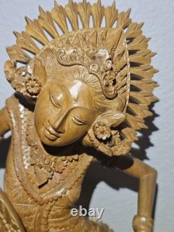 Hand Carved Balinese Dancer 2003 14 Folk Art Indonesia Intricate Detail