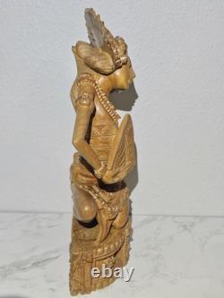 Hand Carved Balinese Dancer 2003 14 Folk Art Indonesia Intricate Detail