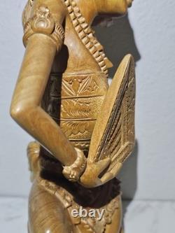 Hand Carved Balinese Dancer 2003 14 Folk Art Indonesia Intricate Detail