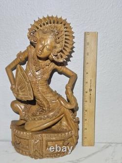 Hand Carved Balinese Dancer 2003 14 Folk Art Indonesia Intricate Detail
