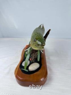 Hand Carved Brook Trout Fish Sculpture Ned Ramm Signed EQ2009 Wood Carving
