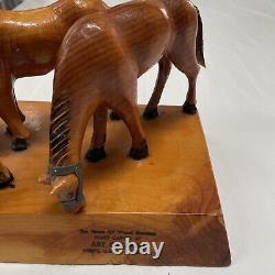 Hand Carved By Art Gallant Folk Art Horses